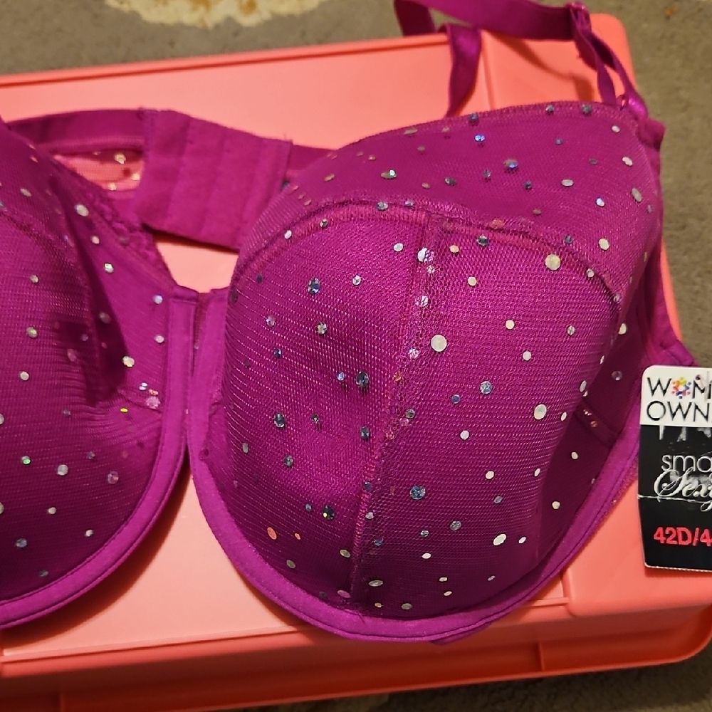 Fuchsia Sequin Bra